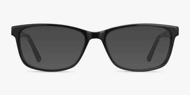 Marion Black AcetateEyeglass Frames from EyeBuyDirect, with Tinted Lenses