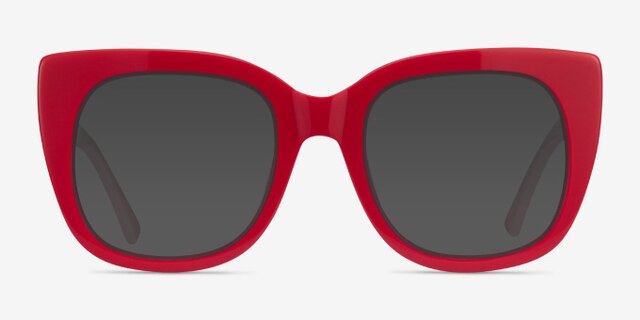 Unique Red & Pink AcetateEyeglass Frames from EyeBuyDirect, with Tinted Lenses