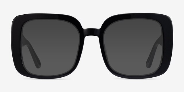 Heather Noir AcétateMontures de lunettes de vue d'EyeBuyDirect, Avec des Verres Teintés