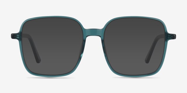 Sixto Teal AcetateEyeglass Frames from EyeBuyDirect, with Tinted Lenses