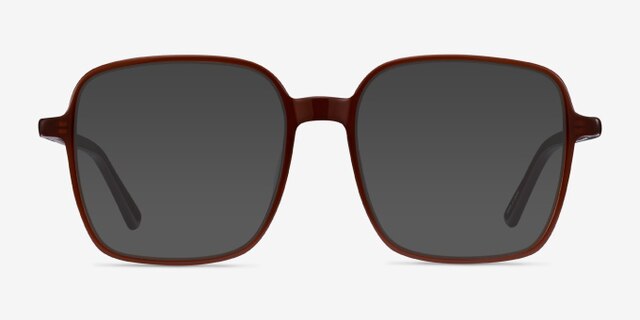 Sixto Coffee AcetateEyeglass Frames from EyeBuyDirect, with Tinted Lenses