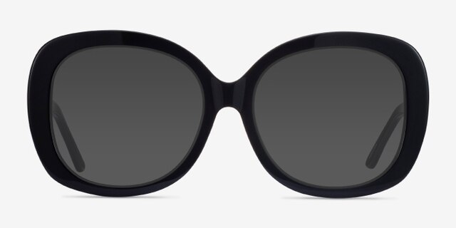 Pamela Black AcetateEyeglass Frames from EyeBuyDirect, with Tinted Lenses