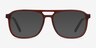 Russell Brun AcétateMontures de lunettes de vue d'EyeBuyDirect, Avec des Verres Teintés