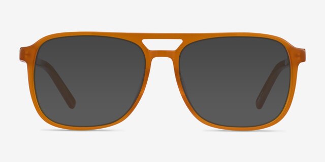Russell Mellow Yellow AcetateEyeglass Frames from EyeBuyDirect, with Tinted Lenses