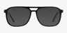 Russell Noir AcétateMontures de lunettes de vue d'EyeBuyDirect, Avec des Verres Teintés