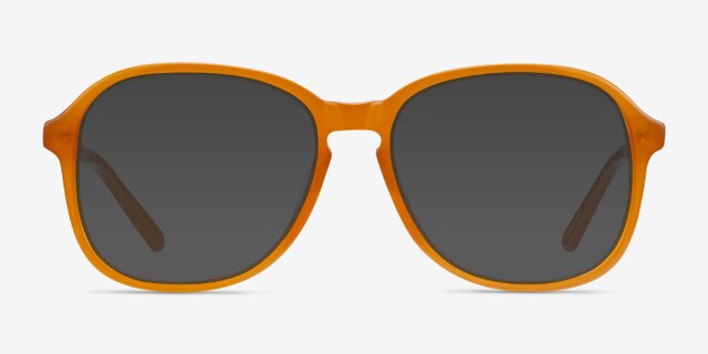 Randy Mellow Yellow AcetateEyeglass Frames from EyeBuyDirect, with Tinted Lenses