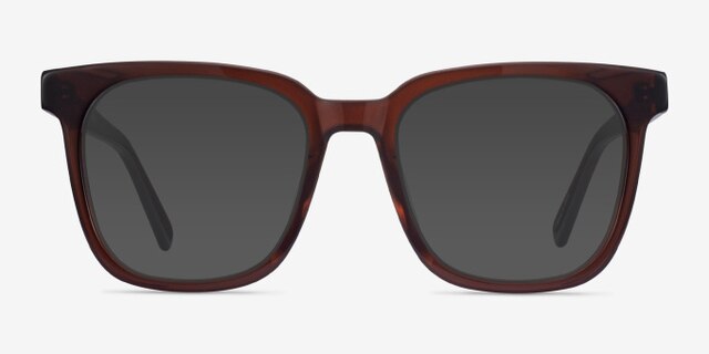 Kenneth Coffee AcetateEyeglass Frames from EyeBuyDirect, with Tinted Lenses