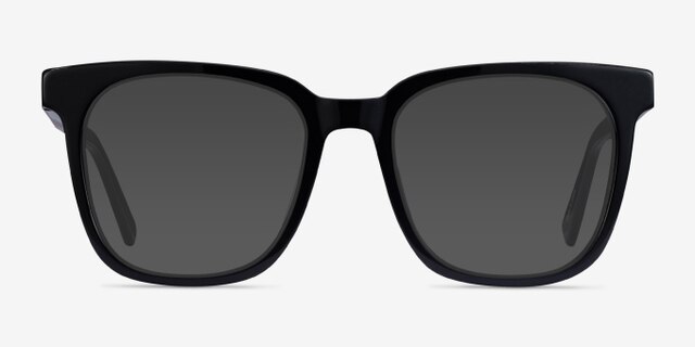 Kenneth Black AcetateEyeglass Frames from EyeBuyDirect, with Tinted Lenses