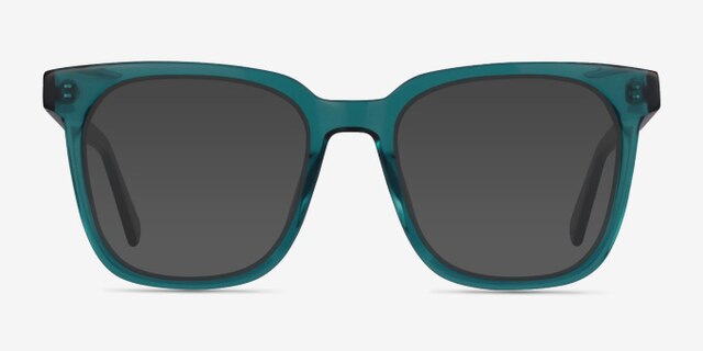 Kenneth Teal AcetateEyeglass Frames from EyeBuyDirect, with Tinted Lenses