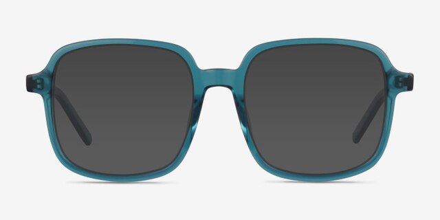 Gaston Teal AcetateEyeglass Frames from EyeBuyDirect, with Tinted Lenses
