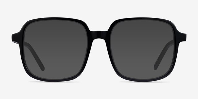 Gaston Black AcetateEyeglass Frames from EyeBuyDirect, with Tinted Lenses