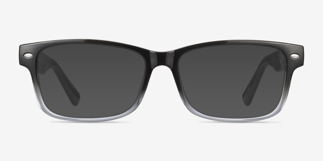 Persisto Black Clear PlasticEyeglass Frames from EyeBuyDirect, with Tinted Lenses
