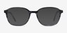 Efficient Black Striped AcetateEyeglass Frames from EyeBuyDirect, with Tinted Lenses