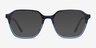 Glib Blue Striped AcetateEyeglass Frames from EyeBuyDirect, with Tinted Lenses