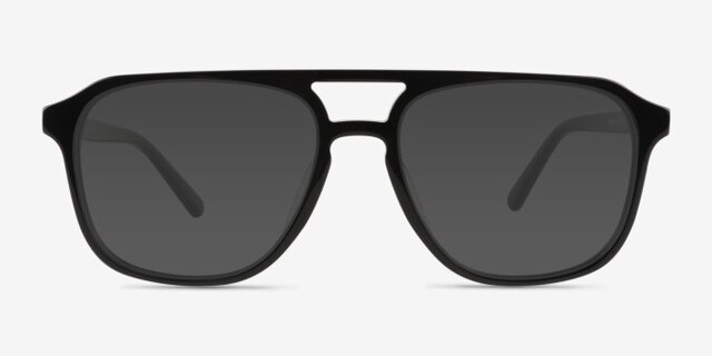 Effect Noir AcétateMontures de lunettes de vue d'EyeBuyDirect, Avec des Verres Teintés