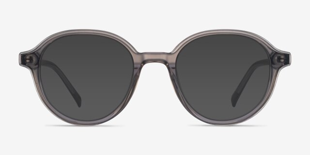 Satisfy Clear Gray AcetateEyeglass Frames from EyeBuyDirect, with Tinted Lenses