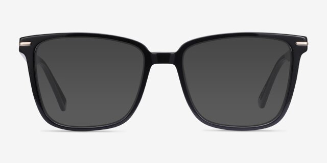 Canvas Black AcetateEyeglass Frames from EyeBuyDirect, with Tinted Lenses