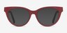 Paula Berry Red AcetateEyeglass Frames from EyeBuyDirect, with Tinted Lenses
