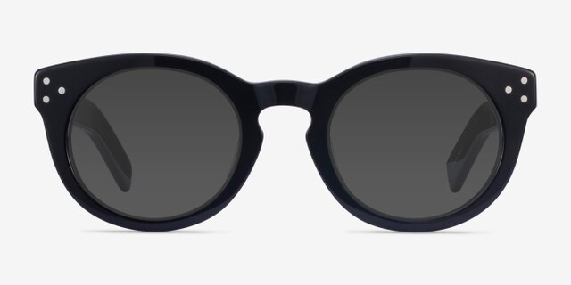 Morla Black AcetateEyeglass Frames from EyeBuyDirect, with Tinted Lenses