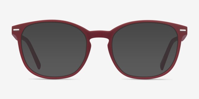 Aloe Crimson Eco-friendlyEyeglass Frames from EyeBuyDirect, with Tinted Lenses