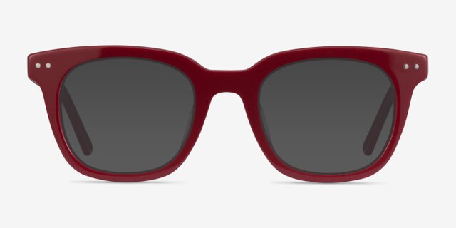 Romy Burgundy AcetateEyeglass Frames from EyeBuyDirect, with Tinted Lenses