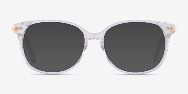 Jasmine Clear AcetateEyeglass Frames from EyeBuyDirect, with Tinted Lenses