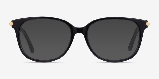 Jasmine Black AcetateEyeglass Frames from EyeBuyDirect, with Tinted Lenses