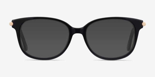 Jasmine Black AcetateEyeglass Frames from EyeBuyDirect, with Tinted Lenses