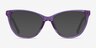 Sing Clear Purple AcetateEyeglass Frames from EyeBuyDirect, with Tinted Lenses