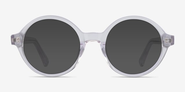 Groove Clear AcetateEyeglass Frames from EyeBuyDirect, with Tinted Lenses