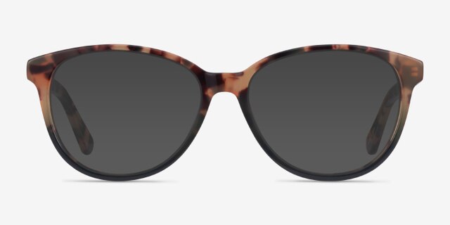 Hepburn Tortoise Green AcetateEyeglass Frames from EyeBuyDirect, with Tinted Lenses