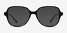 Precious Noir AcétateMontures de lunettes de vue d'EyeBuyDirect, Avec des Verres Teintés