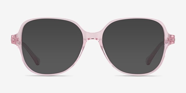 Precious Clear Pink AcetateEyeglass Frames from EyeBuyDirect, with Tinted Lenses