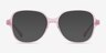 Precious Clear Pink AcetateEyeglass Frames from EyeBuyDirect, with Tinted Lenses