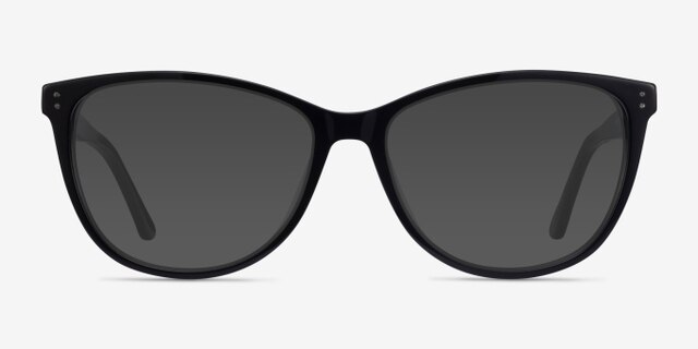 Solitaire Black AcetateEyeglass Frames from EyeBuyDirect, with Tinted Lenses