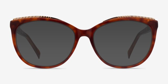 Brilliance Tortoise AcetateEyeglass Frames from EyeBuyDirect, with Tinted Lenses