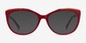 Brilliance Red AcetateEyeglass Frames from EyeBuyDirect, with Tinted Lenses