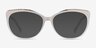 Brilliance White AcetateEyeglass Frames from EyeBuyDirect, with Tinted Lenses