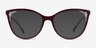 Bijou Burgundy AcetateEyeglass Frames from EyeBuyDirect, with Tinted Lenses