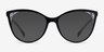 Bijou Black AcetateEyeglass Frames from EyeBuyDirect, with Tinted Lenses