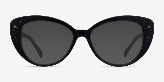 Diamond Black AcetateEyeglass Frames from EyeBuyDirect, with Tinted Lenses