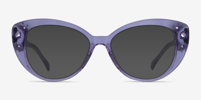 Diamond Clear Purple AcétateMontures de lunettes de vue d'EyeBuyDirect, Avec des Verres Teintés