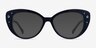 Diamond Bleu marine AcétateMontures de lunettes de vue d'EyeBuyDirect, Avec des Verres Teintés