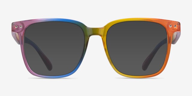 Freedom Rainbow PlasticEyeglass Frames from EyeBuyDirect, with Tinted Lenses