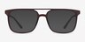 Between Matte Coffee PlasticEyeglass Frames from EyeBuyDirect, with Tinted Lenses