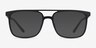 Between Matte Black PlasticEyeglass Frames from EyeBuyDirect, with Tinted Lenses