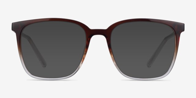 House Gradient Brown PlasticEyeglass Frames from EyeBuyDirect, with Tinted Lenses