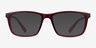 Brad Clear Red Black PlasticEyeglass Frames from EyeBuyDirect, with Tinted Lenses