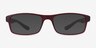 Over Dark Red PlasticEyeglass Frames from EyeBuyDirect, with Tinted Lenses