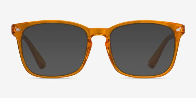 Hope Clear Orange PlasticEyeglass Frames from EyeBuyDirect, with Tinted Lenses